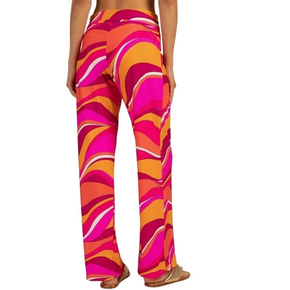 Trina Turk Vivid Vista Swim Pant M? S? Pink Orange Cover Up - Picture 2 of 9